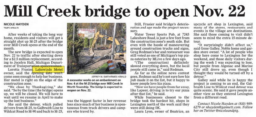 Lakewinds Motel (Lake Winds Motel, Reiferts Colonial Tourist Court)) - 2016 Article (newer photo)